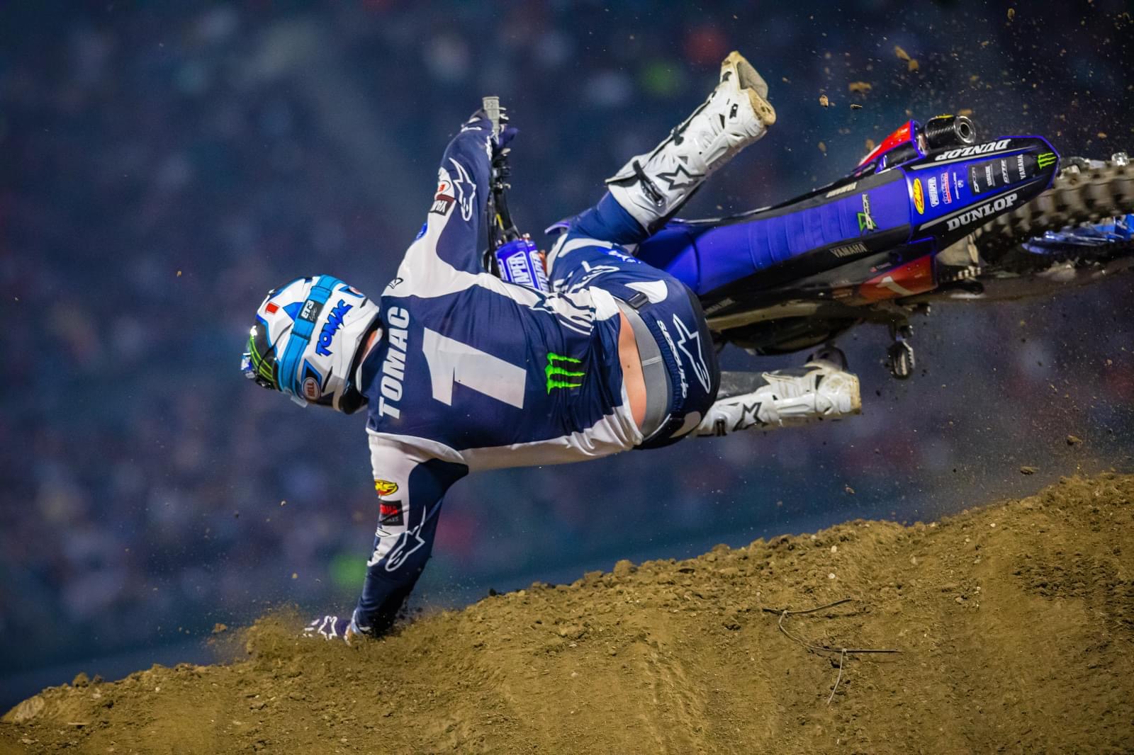 TWO-TIME SUPERCROSS CHAMPION FINALLY WINS OPENING ROUND
