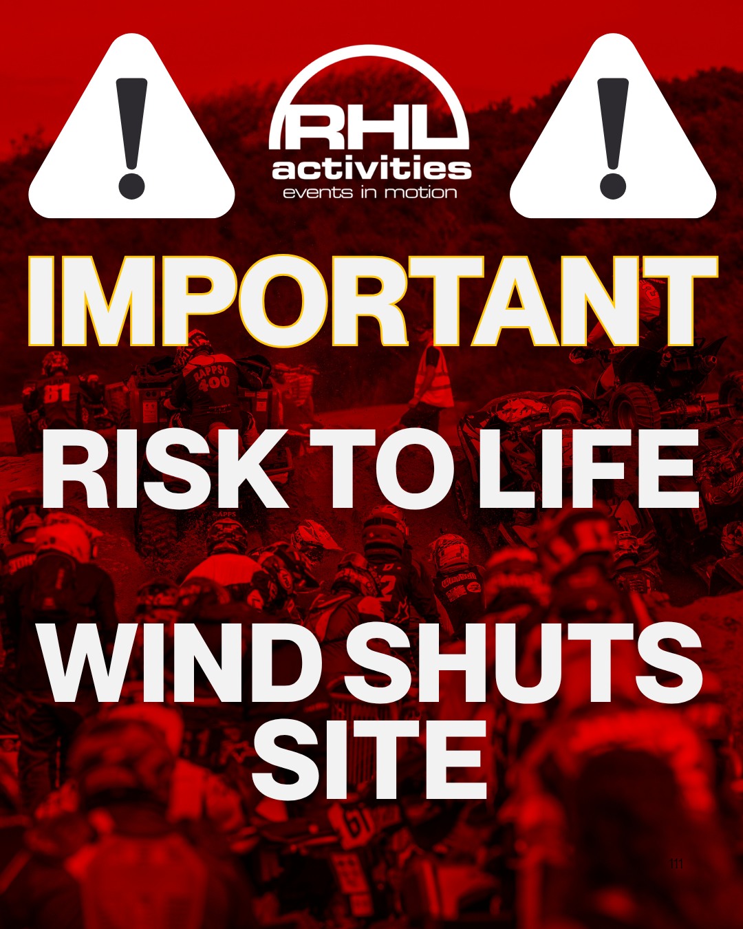 Weston Beach Race site closed due to severe weather today