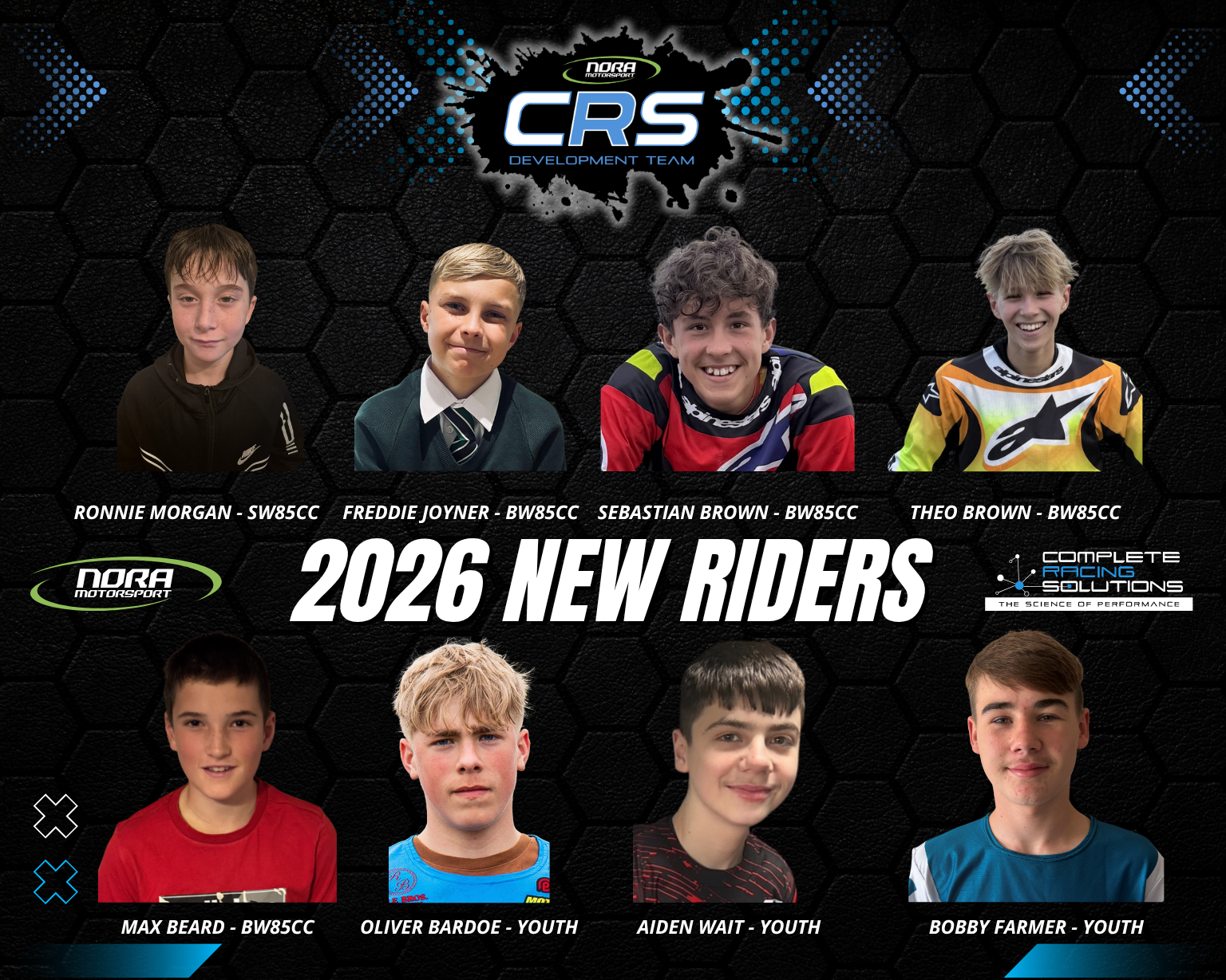 NORA CRS Development Team announces eight new signings for the 2026 season