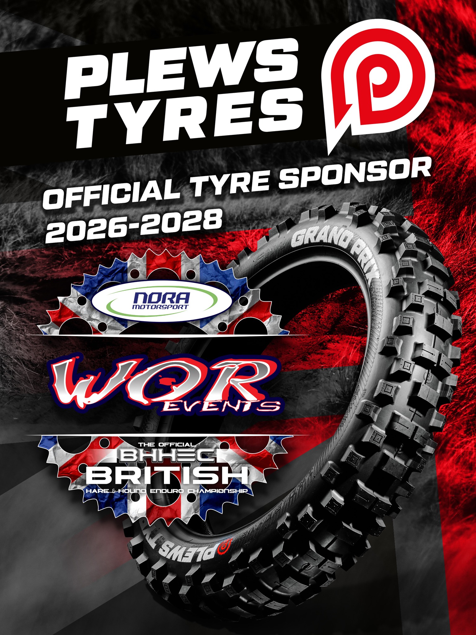 Plews Tyres become Official Tyre Partner of WOR Enduro until 2028